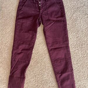 Burgundy Skinny American Eagle Pants